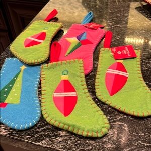 Felt Christmas Mini Stockings Set
